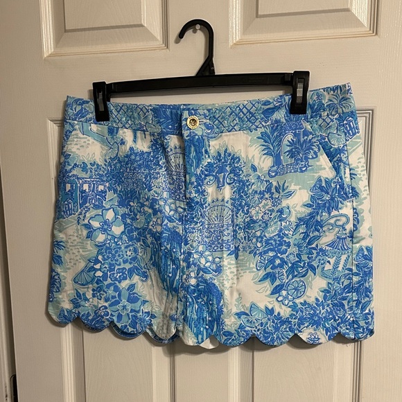 Lilly Pulitzer Pants - Blue and White Floral Women Skort
